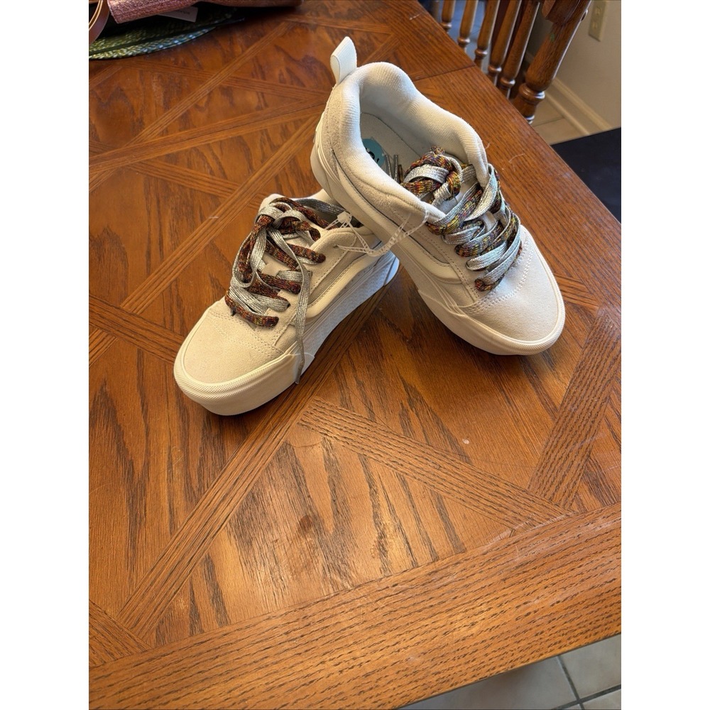 Vans Knu Stack White Multi-Color Laces Wonens Size 6.5 New
